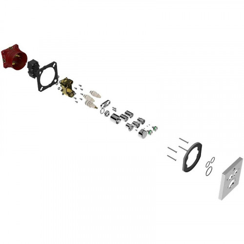 Смеситель для душа Vincea VSCV-321T-MCH с термостатом Хром латунь встраиваемый