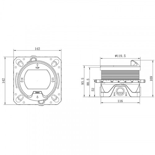 Смеситель для душа Vincea VSCV-321T-MCH с термостатом Хром латунь встраиваемый