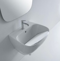 Раковина Globo Genesis 62 GE061.BI*1 Белая фарфор подвесная, накладная