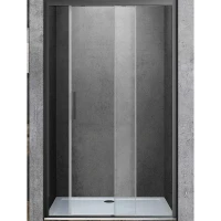 Душевая дверь Vincea Soft 150 VDS-3SO150CLGM профиль Вороненая сталь стекло прозрачное
