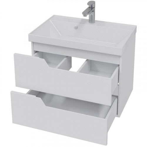 Тумба под раковину СанТа Антарес 70 700518 подвесная Белый глянец