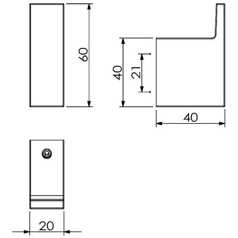 Крючок Kludi Vela C 3198439 Черный матовый