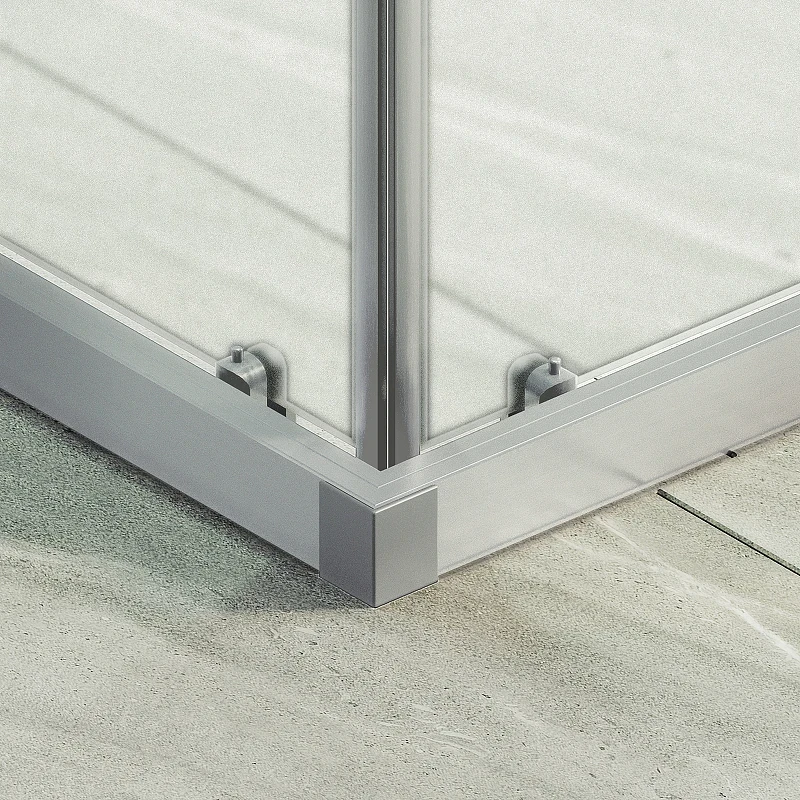 Душевой уголок Maybah Glass MGY-1330-5 1000x1000x1950 раздвижной профиль Хром матовый стекло сатиновое