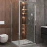 Душевой уголок Cezares Molveno 100x80 MOLVENO-AHF-31-100/80-C-CR-IV профиль Хром стекло прозрачное