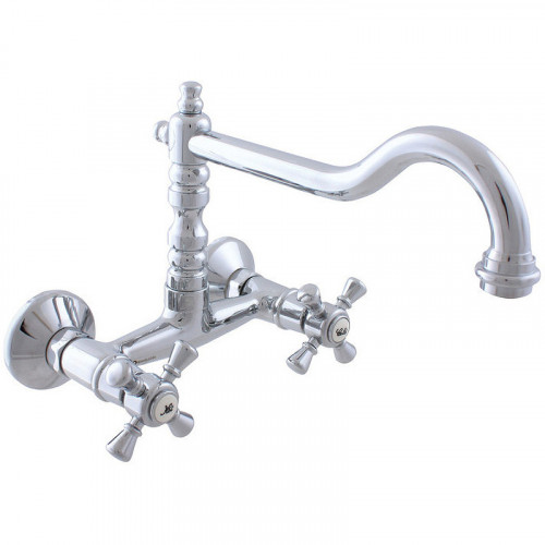 Смеситель для раковины Rav Slezak Morava retro MK302.5/28 Хром латунь на стену