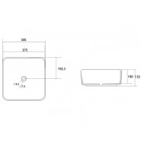 Раковина-чаша Abber Rechteck 39 AC2211MB Черная матовая фаянс накладная