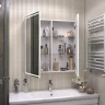 Зеркальный шкаф Vigo Geometry Comfort 80 221 с подсветкой цвет Белый