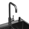 Кухонная мойка Wisent 50 WS35044B/W02-114B/W405B/W302644B/W4998-4-U со смесителем цвет Графит