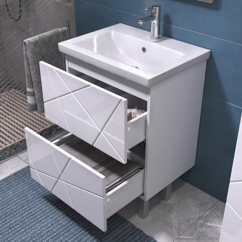 Тумба под раковину Vigo Geometry 60 015 цвет Белый