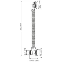 Слив-перелив WasserKRAFT A075 click-clack Хром матовый
