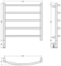 Электрический полотенцесушитель Сунержа Галант 3.1 60x60 00-6000-6060 Без покрытия