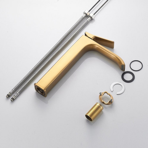 Смеситель для раковины Shevanik S4011G цвет Золотой сатин