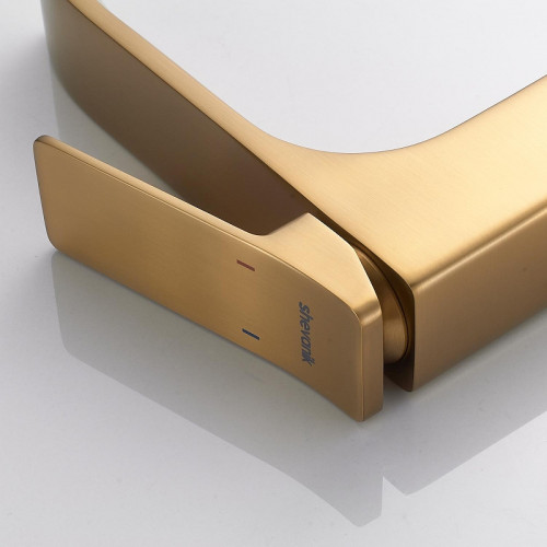 Смеситель для раковины Shevanik S4011G цвет Золотой сатин