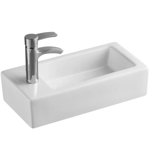 Раковина WeltWasser Aisbach 5092 L 37 10000003872 Белый глянец фаянс подвесная