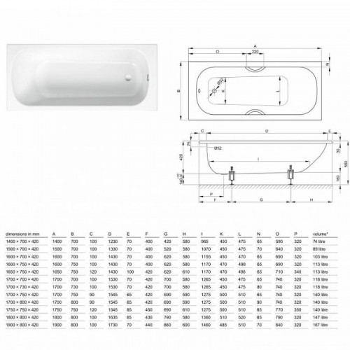 Стальная ванна Bette Form 180х80 2950-000 AD без антискользящего покрытия