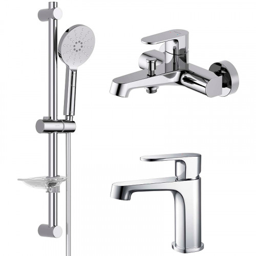 Комплект смесителей Aquatek Оберон AQ1230CR Хром латунь