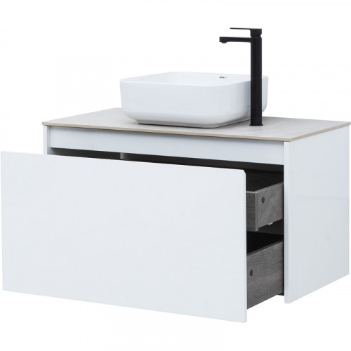 Тумба под раковину Aquanet Nova Lite 90 242257 подвесная Белая МДФ / ЛДСП