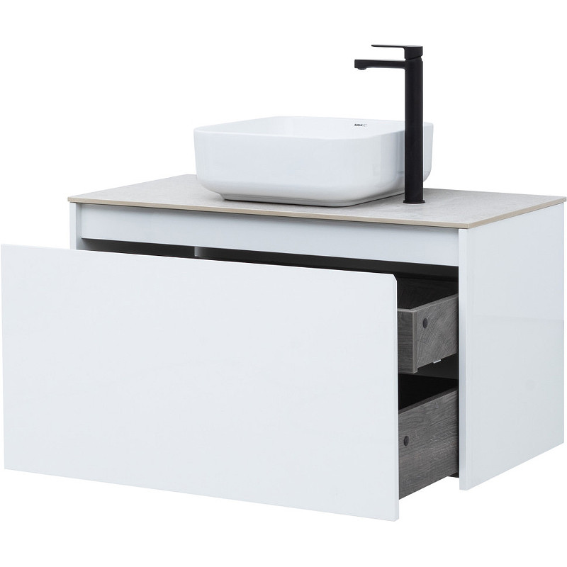 Тумба под раковину Aquanet Nova Lite 90 242257 подвесная Белая МДФ / ЛДСП