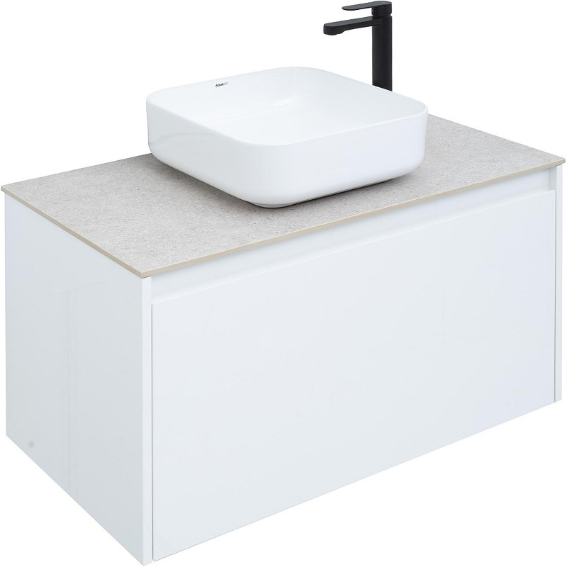 Тумба под раковину Aquanet Nova Lite 90 242257 подвесная Белая МДФ / ЛДСП