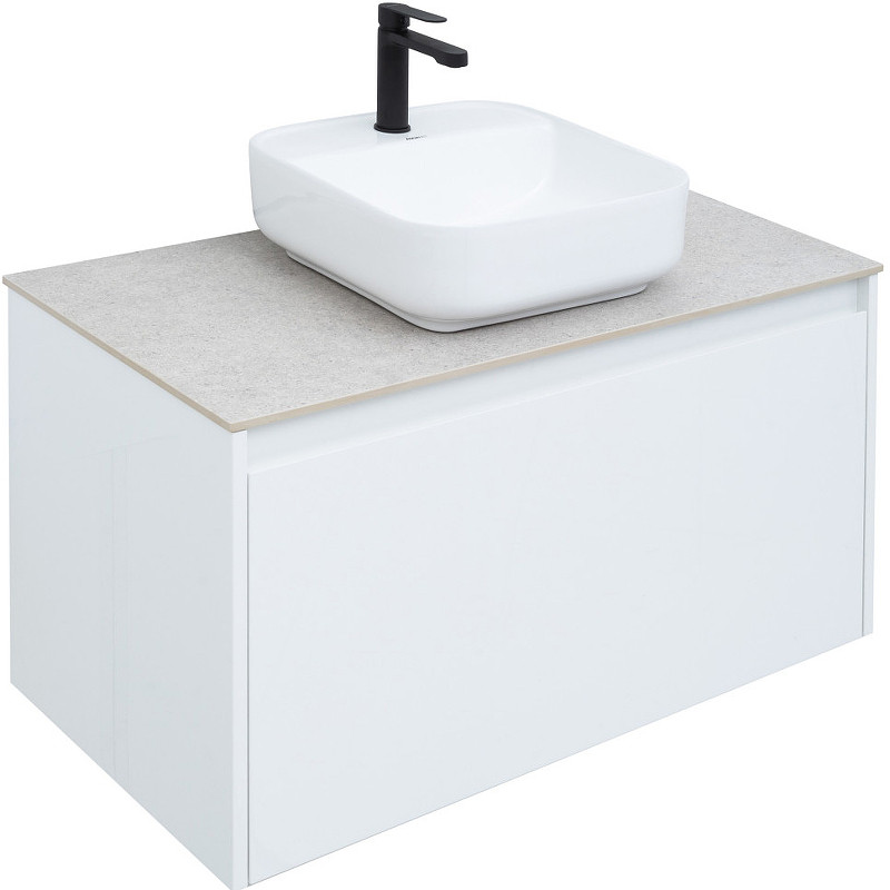 Тумба под раковину Aquanet Nova Lite 90 242257 подвесная Белая МДФ / ЛДСП