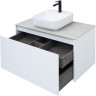 Тумба под раковину Aquanet Nova Lite 90 242257 подвесная Белая МДФ / ЛДСП