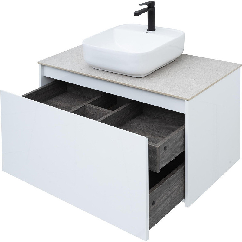 Тумба под раковину Aquanet Nova Lite 90 242257 подвесная Белая МДФ / ЛДСП