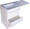 Тумба под раковину Style Line Даллас 120 Люкс Plus СС-00002272 3 ящика Белая МДФ / ЛДСП