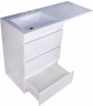 Тумба под раковину Style Line Даллас 120 Люкс Plus СС-00002272 3 ящика Белая МДФ / ЛДСП