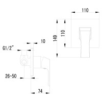 Смеситель для душа Lemark Unit LM4523C Хром латунь встраиваемый
