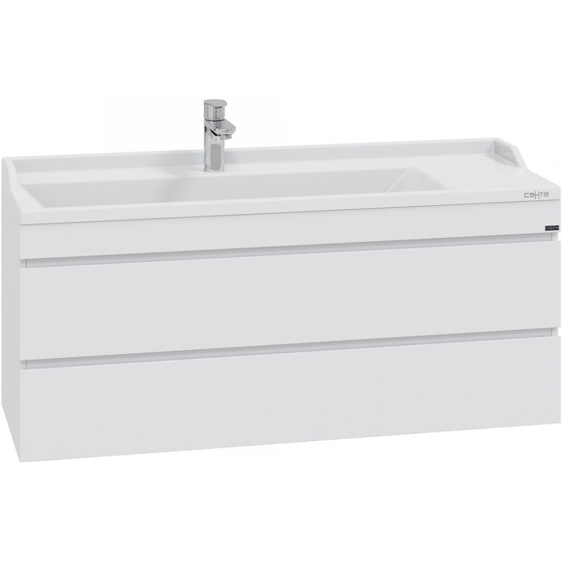 Тумба под раковину СанТа Марс 120 700255 подвесная Белая МДФ / ЛДСП