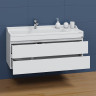 Тумба под раковину СанТа Марс 120 700255 подвесная Белая МДФ / ЛДСП