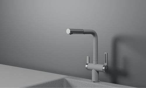 Смеситель для кухни Granula 8170 цвет Базальт