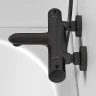 Смеситель для ванны Abelsberg Perfecta INF61101GM с термостатом цвет Космическая сталь