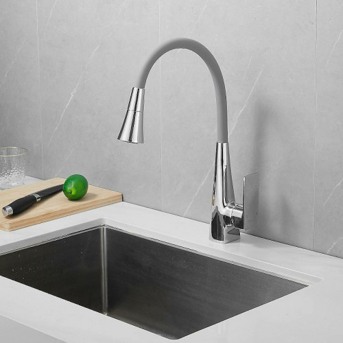 Смеситель для кухни Haiba HB73823 Хром Серый латунь