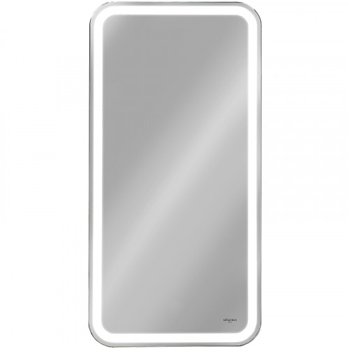 Зеркальный шкаф Reflection Circle 400х800 R RF2104SR с подсветкой Белый матовый МДФ / ЛДСП, стекло