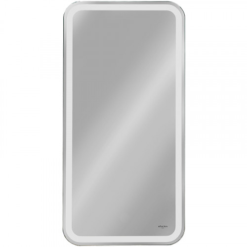 Зеркальный шкаф Reflection Circle 400х800 R RF2104SR с подсветкой Белый матовый МДФ / ЛДСП, стекло