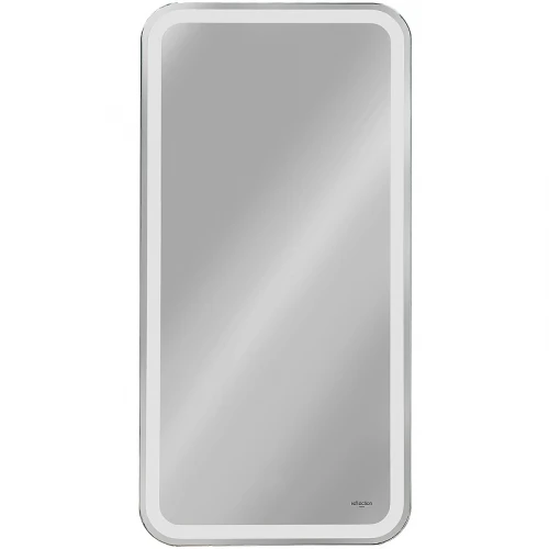Зеркальный шкаф Reflection Circle 400х800 R RF2104SR с подсветкой Белый матовый МДФ / ЛДСП, стекло