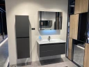 Зеркальный шкаф Orka Likya 80 3001088 с подсветкой Антрацит матовый МДФ / ЛДСП, стекло