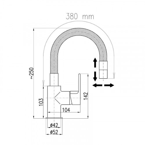 Смеситель для кухни Rav Slezak Colorado CO119.5/15CMATC цвет Черный матовый