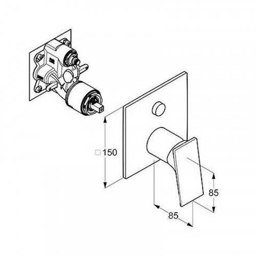 Смеситель для душа Kludi Decus 54759N275 цвет Оружейная сталь