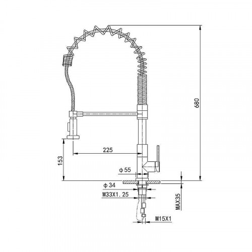 Смеситель для кухни Wonzon &amp; Woghand WW-422903-CR цвет Хром