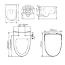 Унитаз подвесной AM.PM Func FlashClean C8F1703SC цвет Белый с сиденьем Микролифт