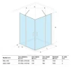Душевой уголок Excellent Mazo 100х100 KAEX.3000.2S.1010.LPx2+KAEX.3023.2D.0500.LP (KAEX.3023.2D.0500.LP+KAEX.3000.2S.1010.LP) профиль Хром стекло прозрачное