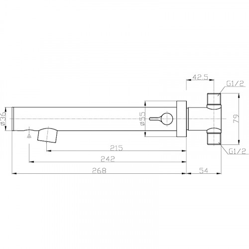 Смеситель для раковины Nofer 07263M.B Хром латунь встраиваемый