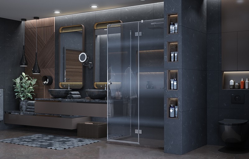 Душевой уголок Ambassador Diamond 120х80 12011104R профиль Хром стекло прозрачное