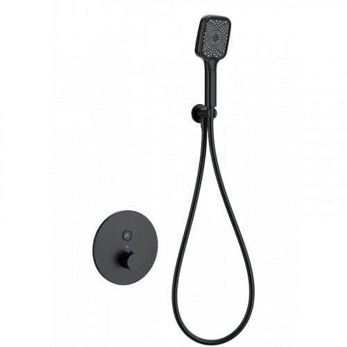 Смеситель для душа Wonzon &amp; Woghand WW-D1017-A-MB с термостатом цвет Черный матовый