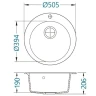 Кухонная мойка Alveus Granital Genesis Boogie 10 G91 FI505 505x505 1133430 Угольная