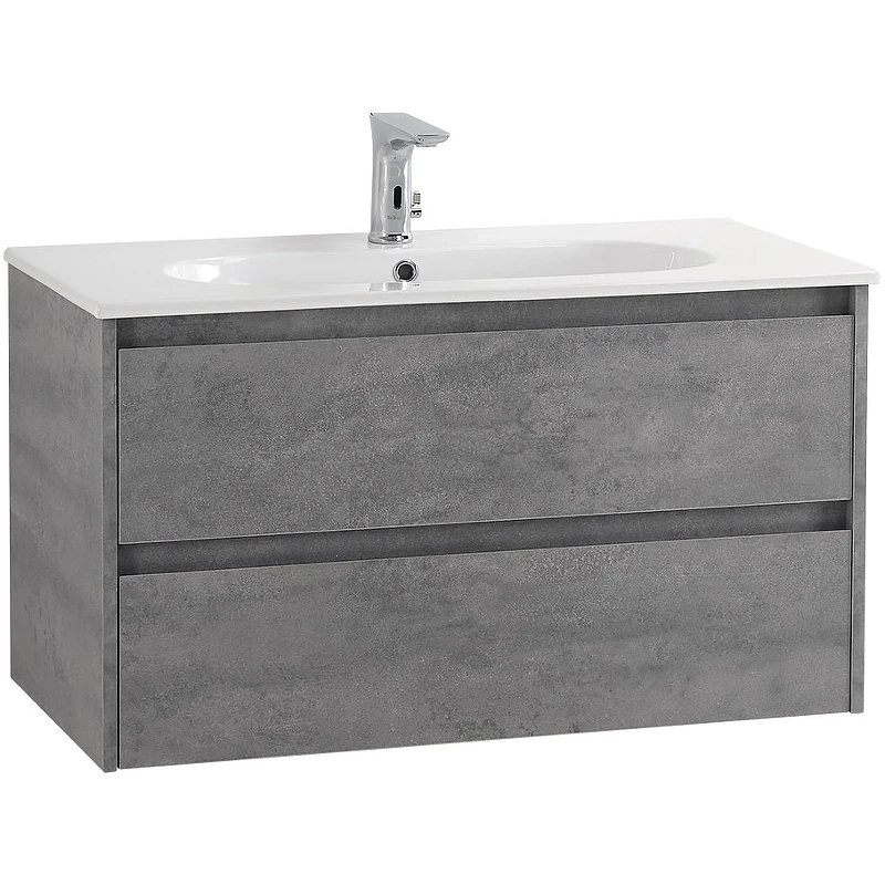 Тумба под раковину BelBagno Kraft 90 KRAFT-900-2C-SO-CG подвесная Cemento Grigio МДФ / ЛДСП
