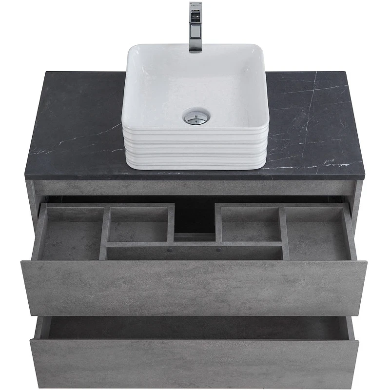 Тумба под раковину BelBagno Kraft 90 KRAFT-900-2C-SO-CG подвесная Cemento Grigio МДФ / ЛДСП