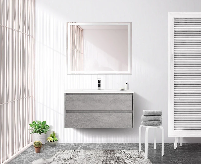 Тумба под раковину BelBagno Kraft 90 KRAFT-900-2C-SO-CG подвесная Cemento Grigio МДФ / ЛДСП